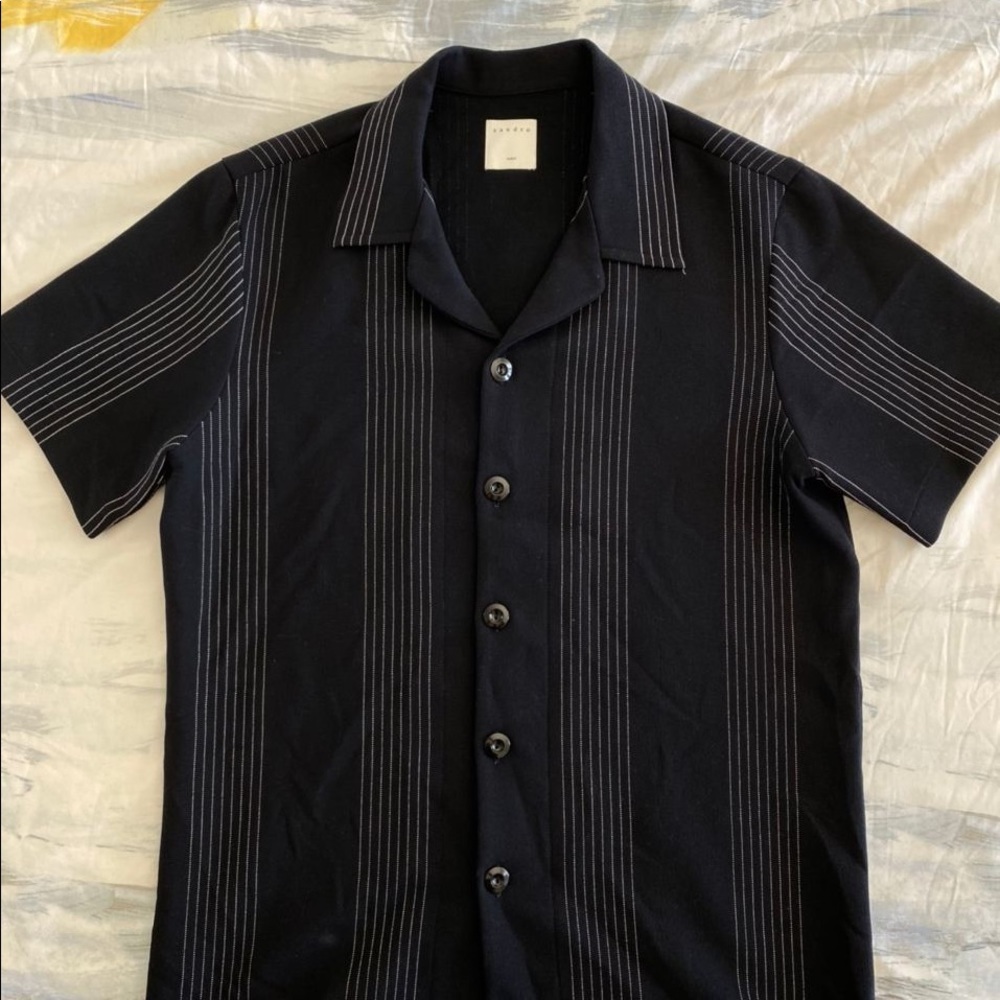 Sandro Marine Summer Collar Button Down